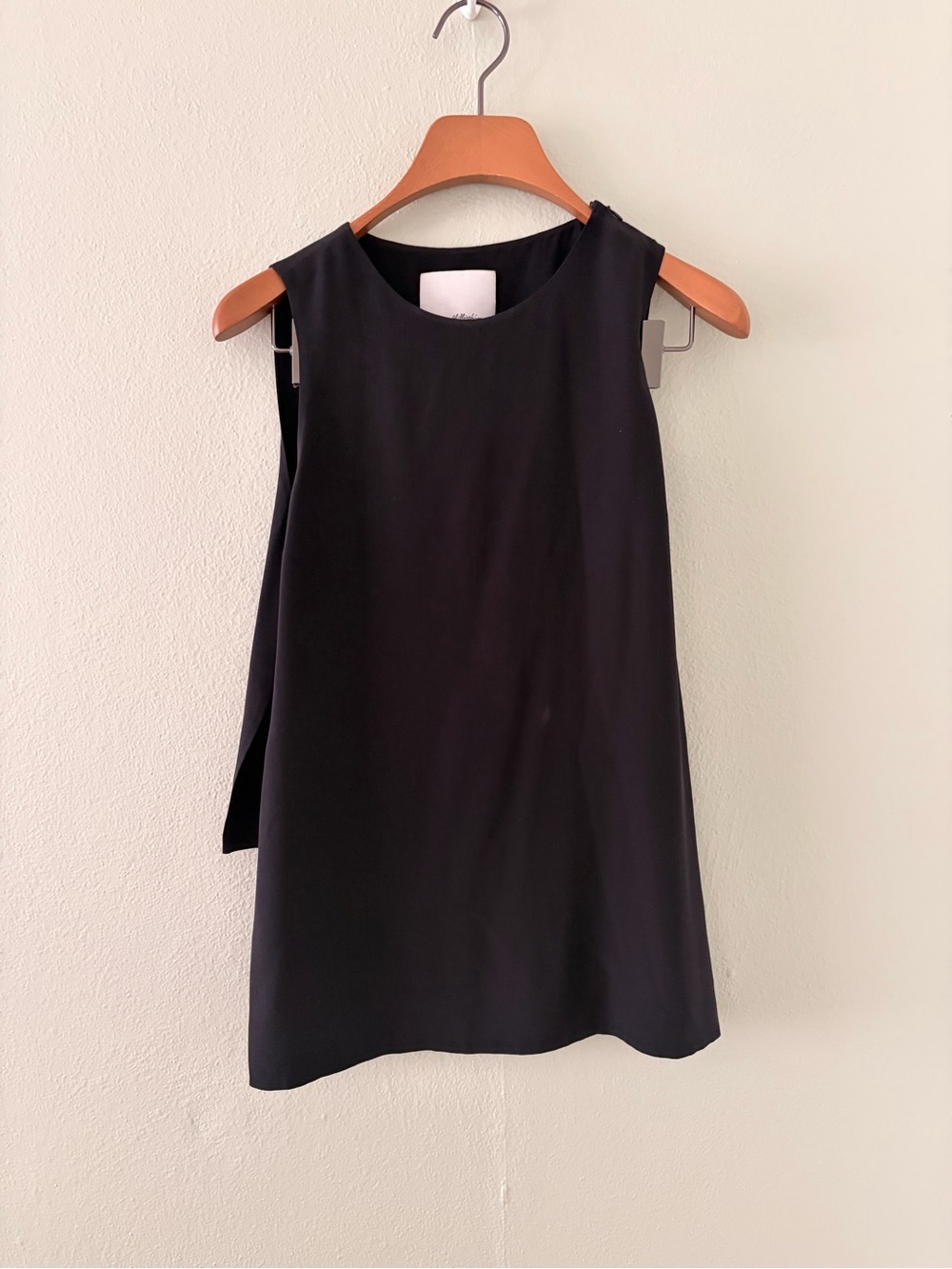 3.1 Phillip Lim Black Sleeveless Silk Tank